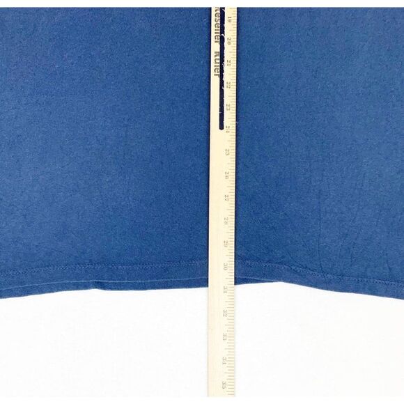 Vintage 90s Y2K Reebok T-shirt XL Navy Blue Embroidered Logo - Picture 7 of 7